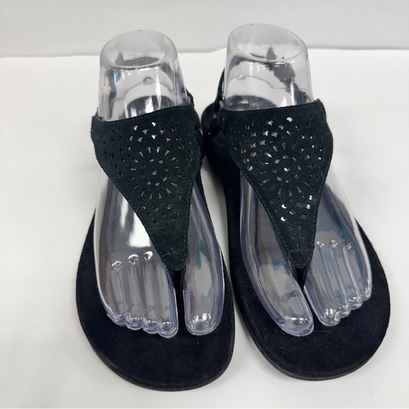 Vionic Black Kirra Toe Post Thong Sandal Adjustable Buckle Arch Support Size 7.5 - Picture 2 of 7